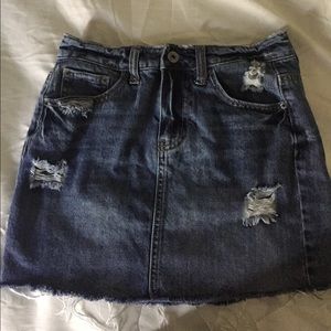 Jean mini skirt